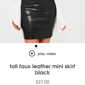 Missguided faus leather miniskirt NWT